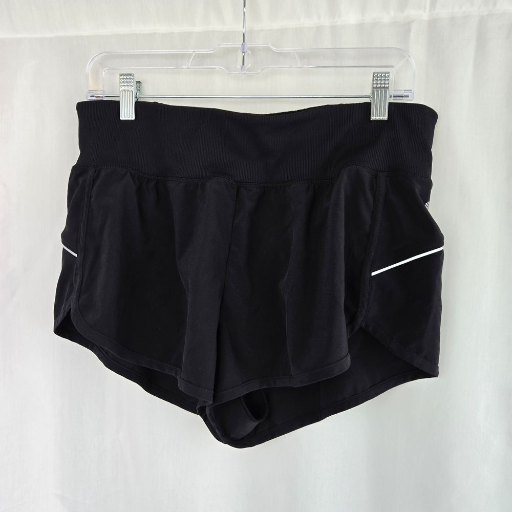 Z By Zella Womens Black Running Shorts Size L Reflective Details Lined Nordstrom